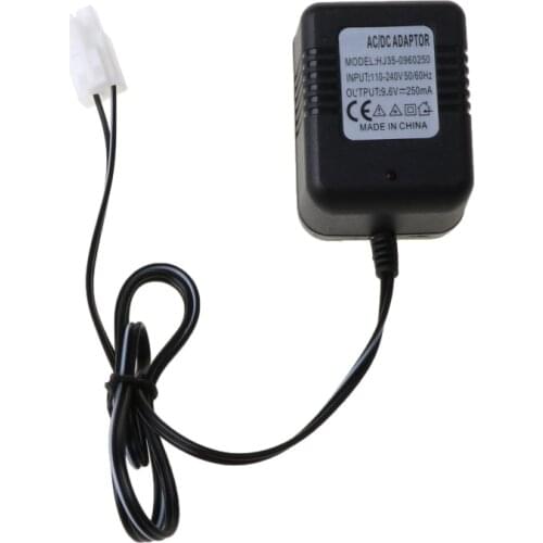 Rechargeable Battery Charger Ni-Cd Ni-MH Batteries Pack KET-2P Plug Adapter 9.6V 250mA Output RC Toy