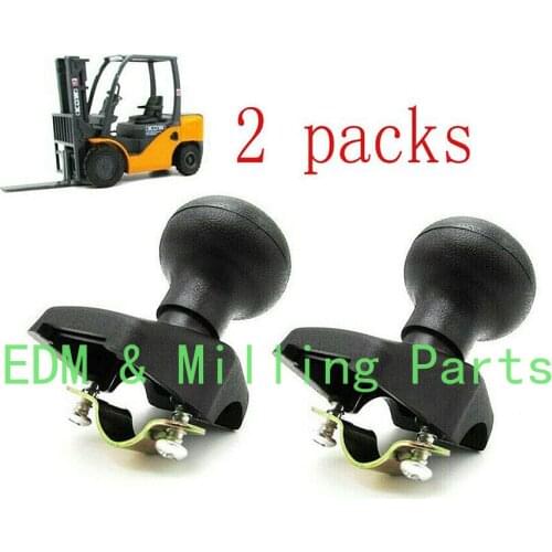 2pcs Steering Wheel Spinner Knob Turning Aid Ball Tractor Forklift Part 35mm Clip 1-10T