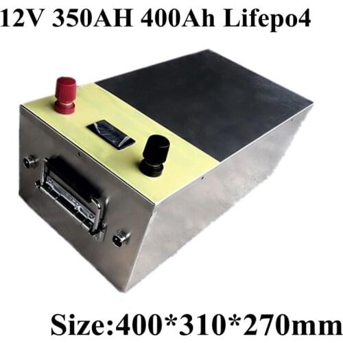 12V 12.8v 400Ah 350Ah lifepo4 3S Battery For boat Electric Vehicles power station solar energy RV storage + 10A charger