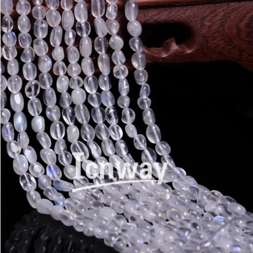 Natural Free shape white Moonstone Beads 7*5mm For Jewelry Making 15inches DIY Jewellery necklace bracelet Wholesale