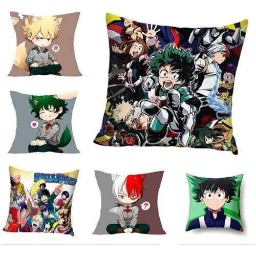 Decorative Pillowcase My Hero Academia Printed Pillow Cover Anime Home Car Textiles Pillow Case Fans Cosplay Gift Shipping Free