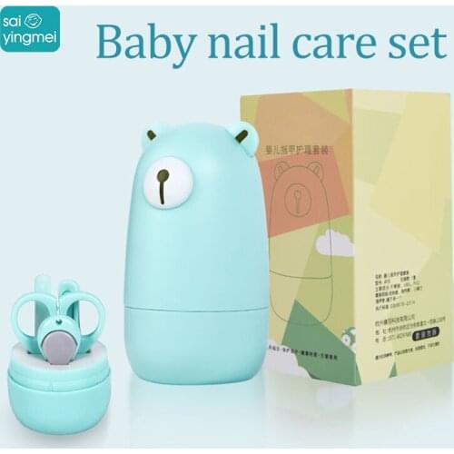 Newborn Infant Baby Nail Care Set Suits Baby Scissors + Nail Clippers + Tweezers + Nail File Safety Kids Nail Care