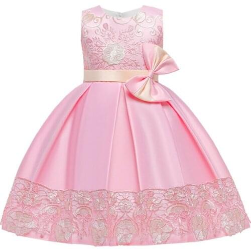 Kids Birthday Dress For Girl Children Costume Party Stripe Bow Princess Dresses Vestido Baby Sleeveless Girls Clothing 8 10 Y