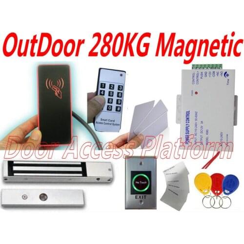 House RFID Control Access EM Card access controller+DC12V Power supply+Electronic 280KG Door Magnetic lock+NOTouch Infrared exit