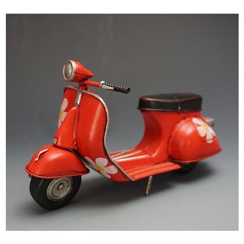 Retro Italy Style Handmade Metal Motorcycle Model Home Decoration Art and Crafts For Coffee Shop Birthday &Christmas'Gift