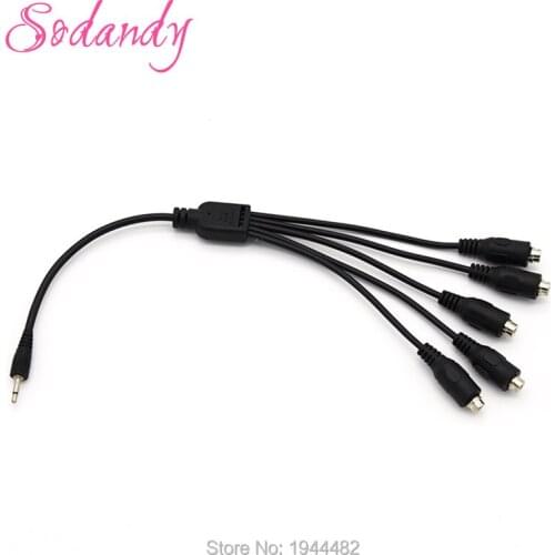 2PCS DC2.5 Plug Male to DC2.5 Socket Female Adapter Cable, 5 in 1 Cable Electro Shock Sex Toy Electric Stimulation DIY Accessory