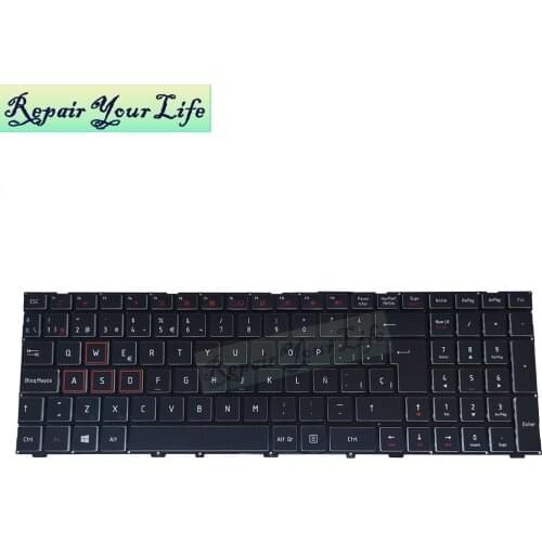 Spanish Backlit keyboard for ThundeRobot 911 Targa T6A T6B T6C Laptop Keyboards 0KN1-0H4SP22 MP-13N8 Spain SP ES Latin PC Parts