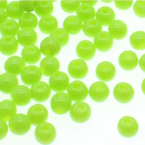 CHONGAI 200Pcs 6mm Green Color Acrylic Round Ball Spacer Beads For Jewelry Making DIY Jewelry Accessories For Handicrafts