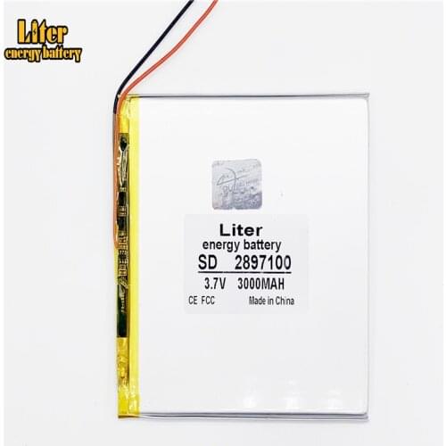 3.7 V 2897100 3000mah lithium polymer rechareable batteries battery lipo tablets battery