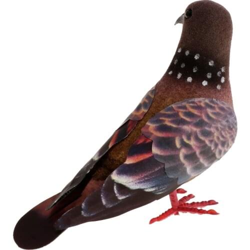 Animal model, pigeon model, artificial feather figurine, educational toy interior, approx. 13 x 5 x 8 cm