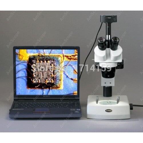 Coin/Stamp-AmScope Supplies 10X-20X-40X Trinocular Stereo Microscope with Top & Bottom Lights