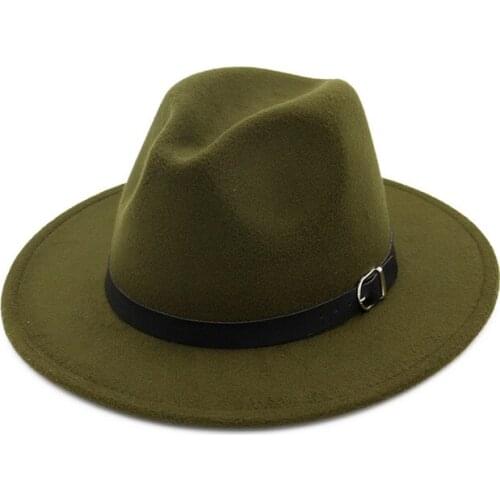 Men Fedora hats women Simple woolen hat jazz hats British style hat Fashion hat autumn winter big along Multicolor hat