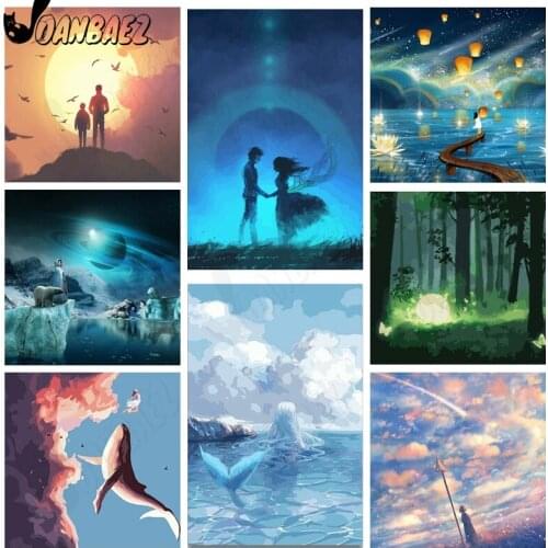 Cartoon Character 5Ddiy Diamond Painting Cross Stitch Rhinestone Anime Landscape Mosaic Kit Inlaid Home Decoration