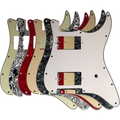 Pleroo Guitar 11 Screw Holes Pickguards Suit For Fender Tom Delonge Strat Guitar US Spec Strat With Bridge HH PAF Humbucker