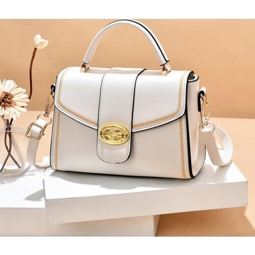 Solid Color Fashion Leather Handbags for Women 2021 Designer Luxury High Quality Versatile Shoulder Messenger Bag Tote Bag