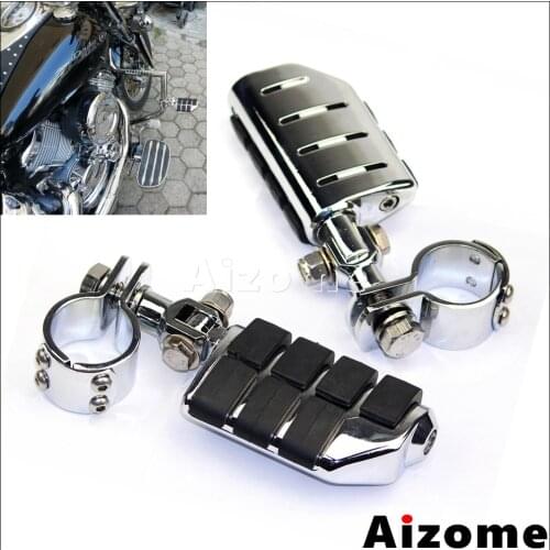 Motorcycle Crash Bar Footpegs Footrests 28mm Clevis Mount Foot Pegs 1-1/8" Clamps For Harley Honda Yamaha Suzuki Foot Rests