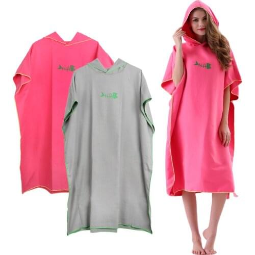 2pcs/Set Changing Towel Poncho Robe Hooded Bath Surfing Swimming Towel Swimming Kitesurf Wetsuit Changing Towel