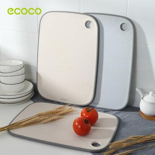 ECOCO Cutting Board For Kitchen Natural Wheat Straw Chopping Board Double Side Use No Mold Fruit Vegetable Meat Chopping Block