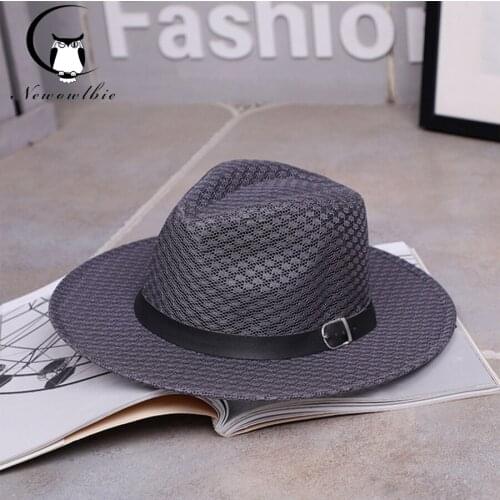 Hat summer British jazz sun visor outdoor travel sandwich sunscreen hats panama hat chapeau paille sun hats for men