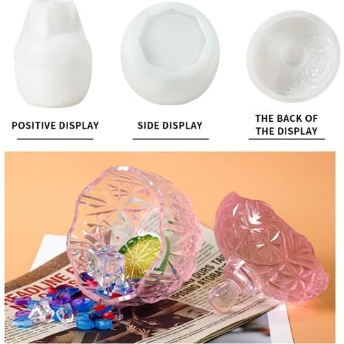 Snowflake Makeup Insert Cup Storage Box Jewelry Box Silicone Mold for DIY Craft Epoxy Makeup Jar Handmade Tools for Resin