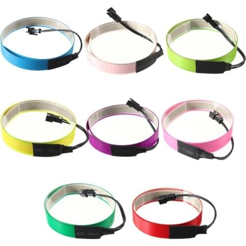 DC12V Glow EL Wire Rope Cable Led Strip lights Flexible EL Tape Light 12V Car Cigarette Lighter Inverter Decoration