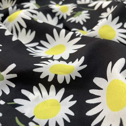 Little Daisy Digital Printed Fabric For Dress Tissus Au MÈTre Telas Por Metro Tissu Vestidos Sewing Tela Ткань хлопок stoff DIY
