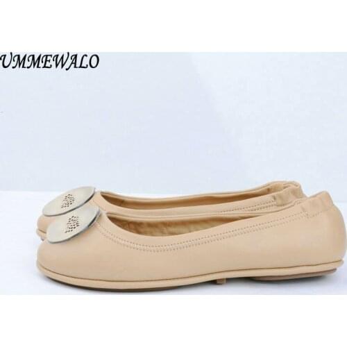 UMMEWALO Shoes Women Genuine Leather Soft Ballet Flat Shoes Woman Quality Ballerina Flats Ladies Casual Shoes