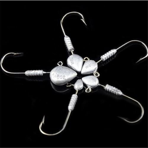 Heart-shaped Original Color Fishing Hook Jig Head Fishtank Root Soft Lure Bait Mustad Hooks Hanger 1/1.5/1.7/3.5/4.5g 5pcs Pack
