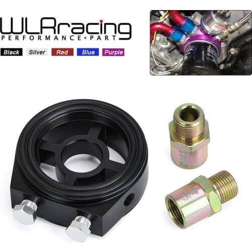 WLR - M20X1.5 3/4- 16 1/8 NPT Aluminum Racing Oil Pressure Gauge Oil Filter Cooler Sandwich Adapter WLR6722