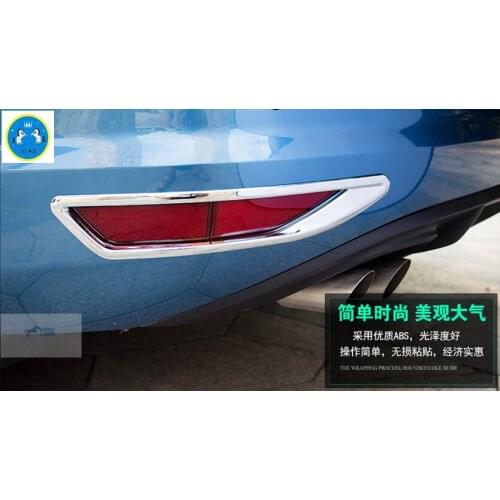 Yimaautotrims Rear Fog Lights Lamp Molding Cover Trim 2 PCS Fit For VW Volkswagen Touran 2016 2017 2018 ABS Chromium Styling
