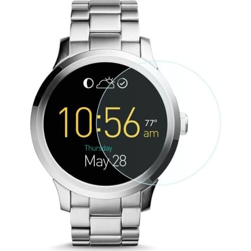 ALLOYSEED 2pcs Tempered Glass Protective Films Cover Screen Protector for Fossil Q Wander Smart Watch