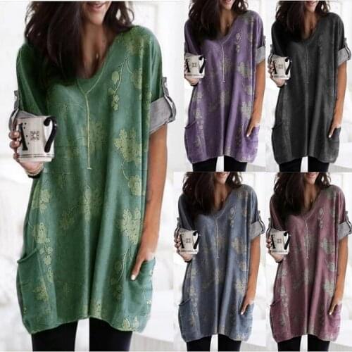 Women Autumn New T-shirt Long Sleeve Printing Europe And America V-Neck Pocket Coat 2021 Fashion Loose T-shirt Casual Plus Size