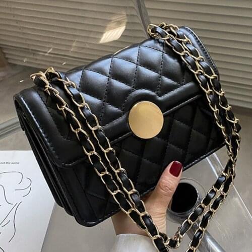 Diamond Lattice Womens Designer Shoulder Crossbody Bags for Women 2021 High Quality PU Leather Lady Small Handbag Messenger Bag