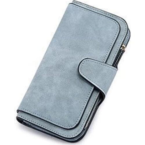 Women Large Capacity Purse Long Tri-fold Multi-pocket Female Multi-function Wallet Best Sale-WT