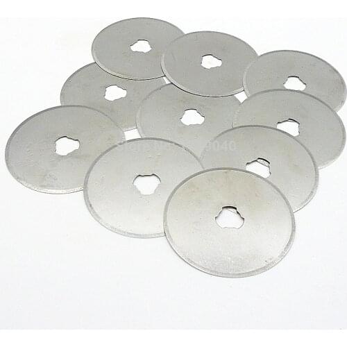 10pcs 45mm Rotary Cutter Refill Replacement Blade Sewing Quilting Photos Fabric Paper Craft Cutting Tools 45mm x 8mm x 0.3mm