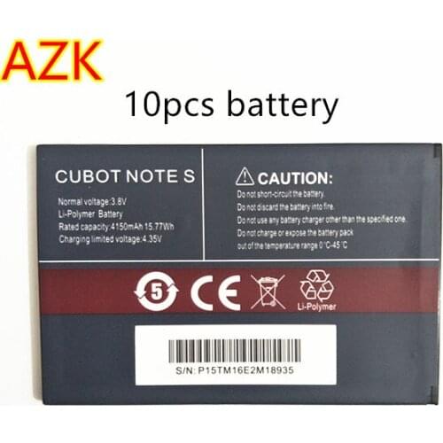 10pcs AZK 4150mAh battery for CUBOT Note S Cell Phone battery Replacement battery