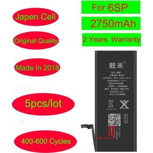 5pcs/lot Brand New 2750 mAh Battery for iPhone 6S Plus 6splus Battery Replacement