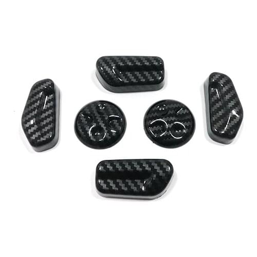 ABS Carbon Fibre For Peugeot 3008 GT 5008 2017 2018 Accessories Auto Seat Adjustment Switch Cover Trim Sticker Car Styling 6 Pcs