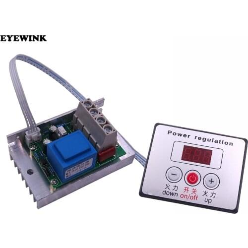 AC 220V 10000W SCR Digital Control Electronic Voltage Regulator Speed Control Dimmer Thermostat + Digital Meters Power Supply