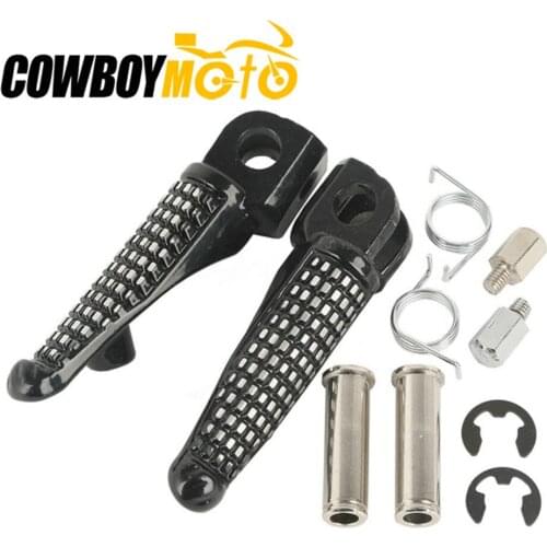 Aluminum Motorcycle Front Footrests Foot pegs Footpegs For Kawasaki ZX6R ZX10R ZX9R Z1000 Z750 Z750S ER6F ER6N NINJA 650R