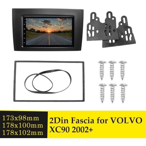 2 Din Car Fascia for Volvo XC90 2002+ CD DVD Panel Trim Dash Audio Adaptor Auto Stereo Radio Frame Fitting Installation Bezel