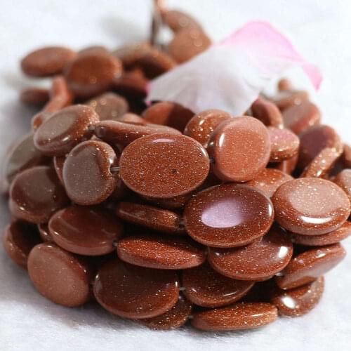 Hot sale gold-color sand stone 13*18mm popular oval fashion beads diy high quality Jewelry making B328