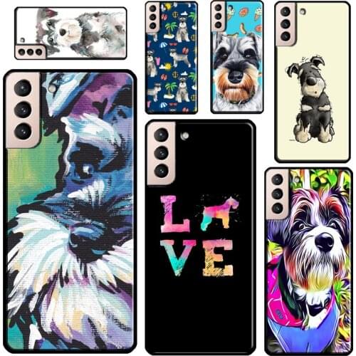 Lovely Dogs Schnauzer Cover For Samsung Galaxy S21 Ultra Note 20 Note 10 S8 S9 S10 S20 Plus S20 FE Phone Case