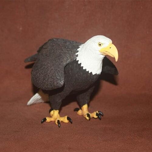 Pvc figure Simulation of animal models of plastic toys scene Decoration birds Bald Eagle