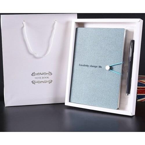 Creative Notepad Gift Set Business Office Pu Leather Notebook Strap Buckle Student Diary notebooks