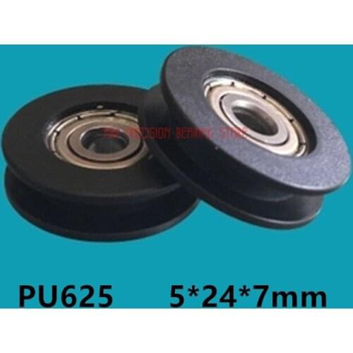 2019 Top Fashion Real 10pcs H Type 625 Nylon Pom Polyformaldehyde Groove 5*24*7mm Pulley Plastic Coated Bearing