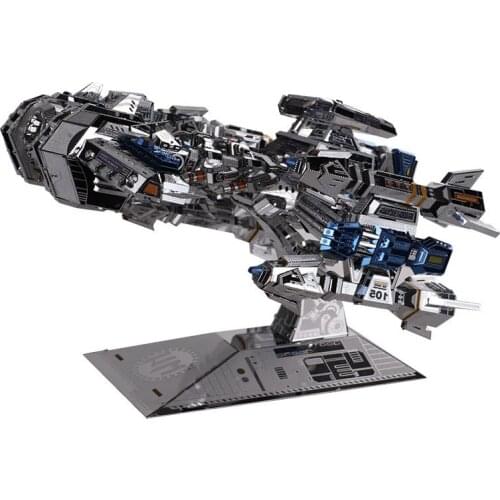 MU 3D Metal Puzzle Figure Toy Star craft Terran Battle Cruise model Assemble Jigsaw Puzzle 3D Models Gift Toys For Children