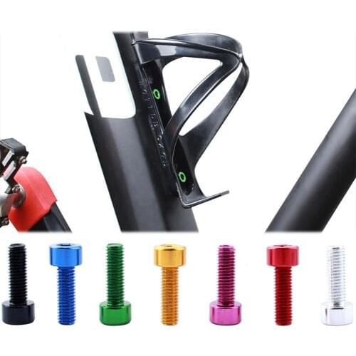 MUQZI 2pcs Bicycle Bottle Cage Screws m5 15mm Ultra-Light Aluminum Holder Bolts MTB Road bike Accessories