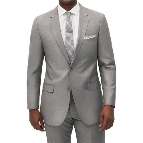 Costume Homme Mariage Costumes Sur-Mesure Light Grey Men Wedding Suits Tailor Made Suits With Pants Tuxedo Wedding Suits For Men