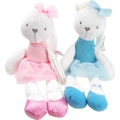 Soft baby plush toy lovely pink rabbit birthday gift infant doll sleeping rabbit bunny ballerina